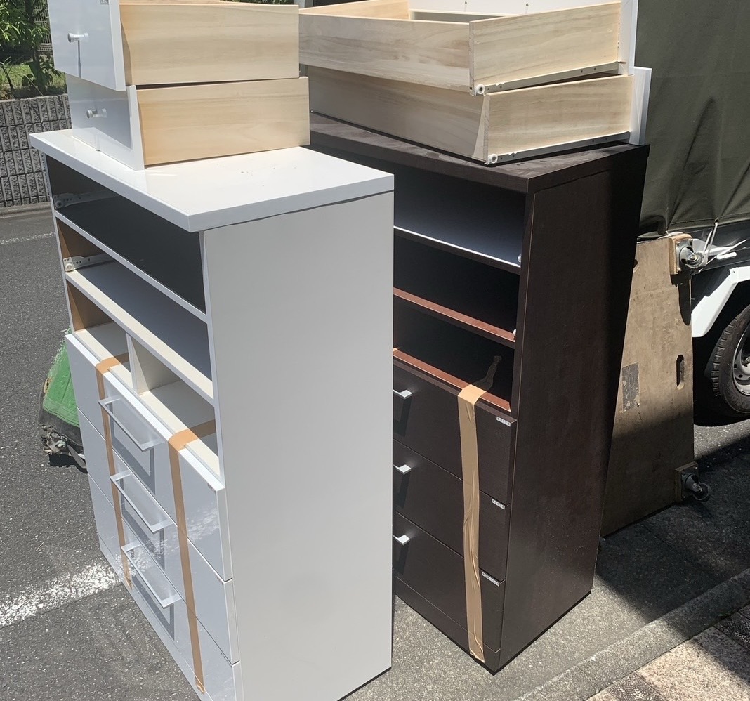 高崎市栄町の回収実績：高崎市栄町での台所の入れ替えに伴うキッチンボード2台の搬出