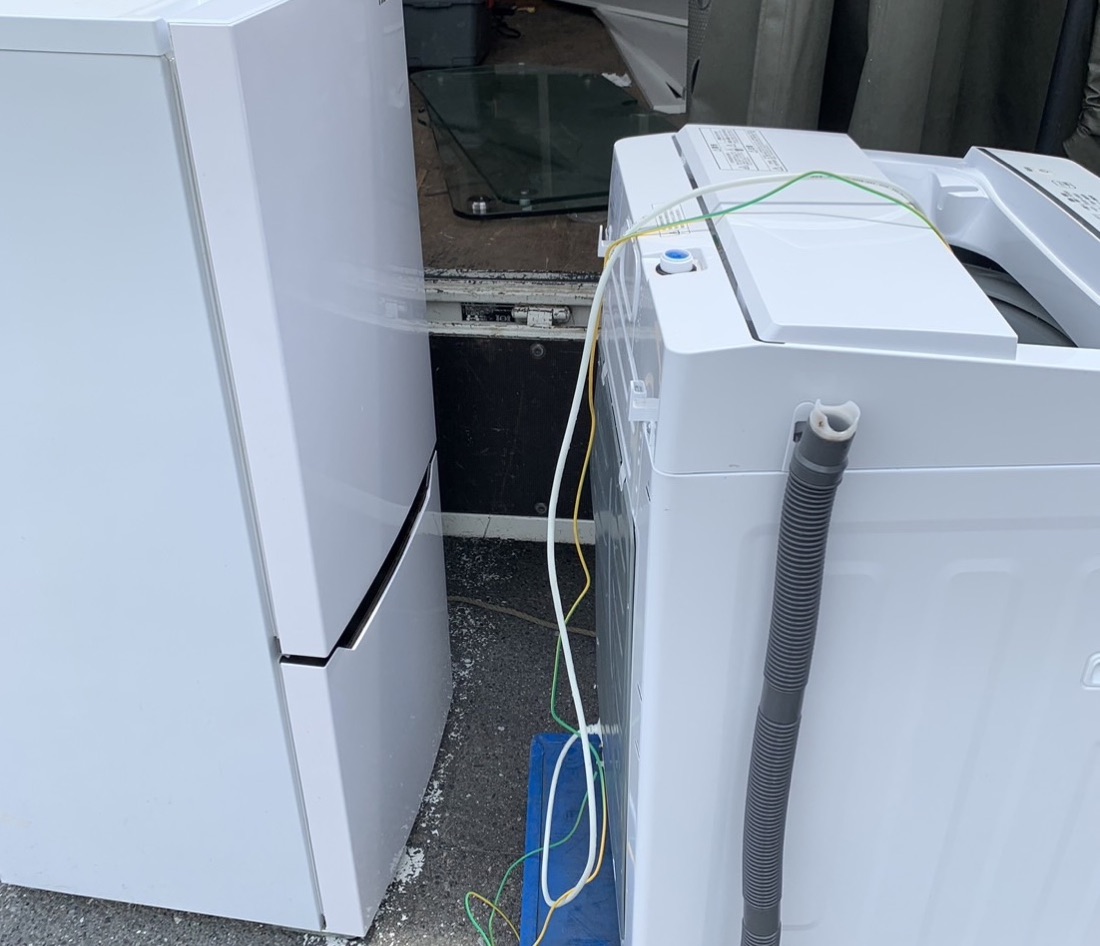 太田市新田木崎町で買い取った2ドア冷蔵庫と縦型全自動洗濯機